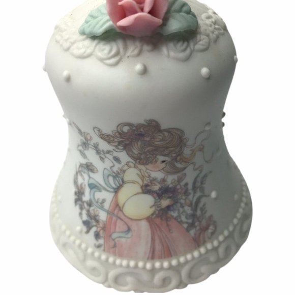 Precious Moments Bell 1994 Girl with Flowers Special Mom Mothers Day Birthday EC - Picture 2 of 7